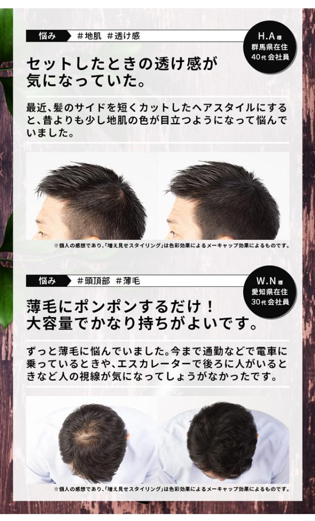 ルアン SMH 3個セット メンズヘアファンデーション 20g No.1ブラック