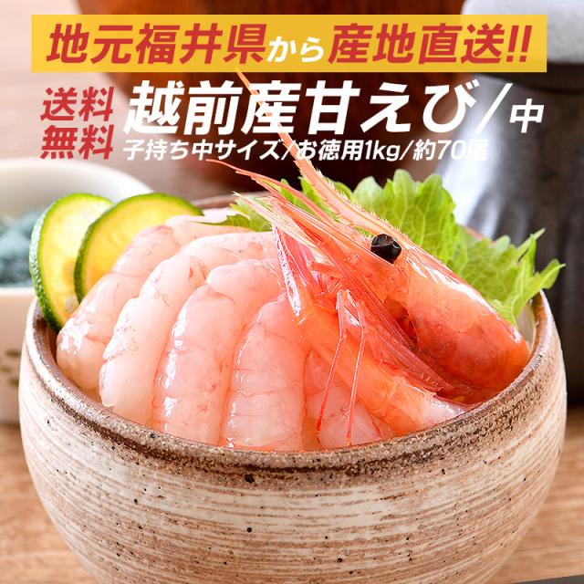 越前産甘エビ