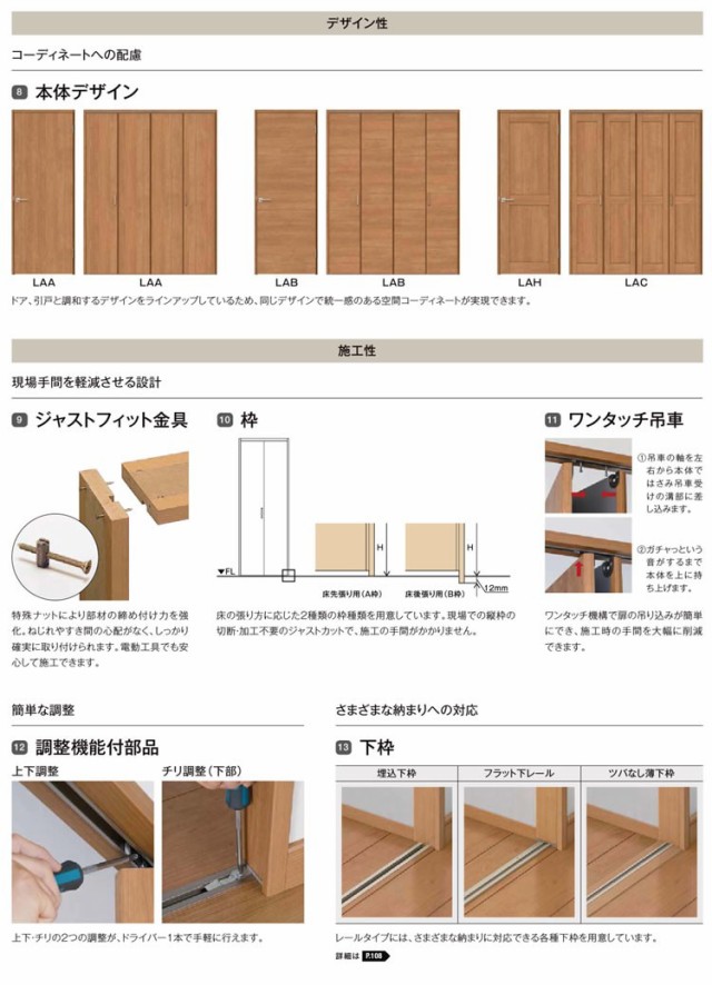 クローゼット折れ戸 ラシッサS LAA 1623・1723・1823 室内ドア LIXIL リクシル 室内建具 室内建材 クローゼットドア 扉 リフォーム DIY - 12