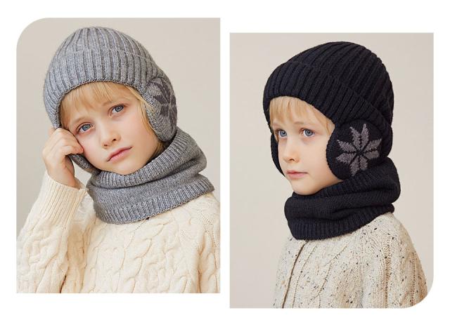 ニット帽 耳あて ジュニア キッズニット帽 ニット帽 耳あて 耳あて付きニット帽