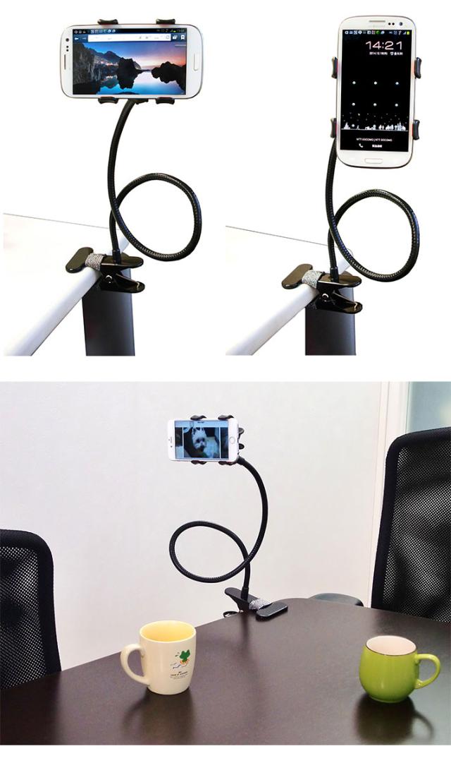 スマホ用クリップ式アームスタンド