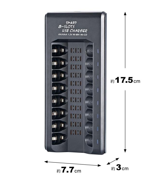 乾電池 充電器 単3 単4 充電池充電器 USB充電器 単3充電器 単4充電器