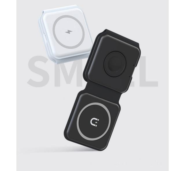 ワイヤレス充電器 3in1 折りたたみ Qi充電器 急速充電 マグネット充電器 magsafe 充電器