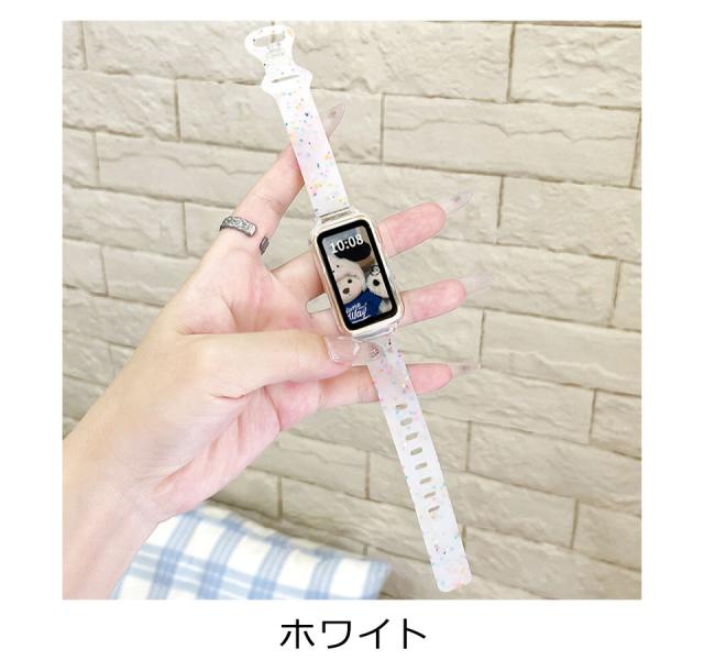 Huawei Band 9/9 NFC ストラップ 透明ケース 交換バンド