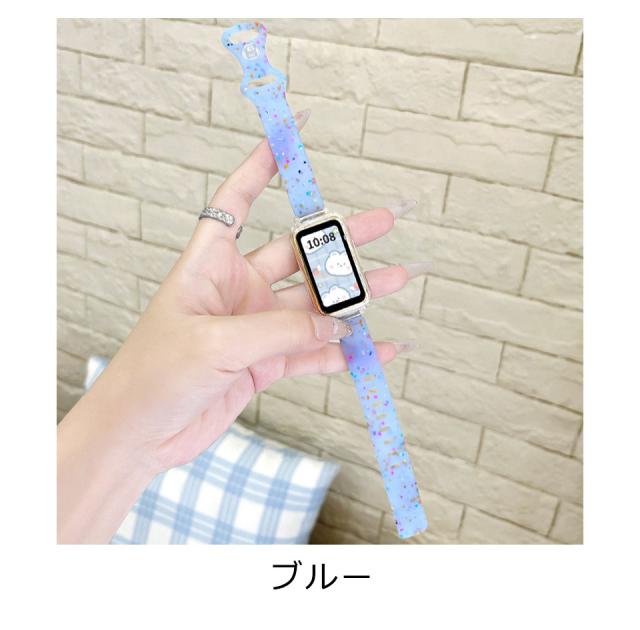 Huawei Band 9/9 NFC ストラップ 透明ケース 交換バンド