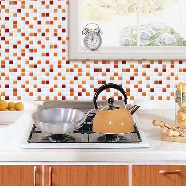 キッチン 壁紙 タイル のり付き タイル柄 壁紙 シール はがせる壁紙 リメイクシート 北欧 クロス 補修 防水