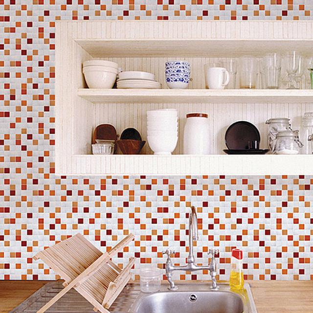 キッチン 壁紙 タイル のり付き タイル柄 壁紙 シール はがせる壁紙 リメイクシート 北欧 クロス 補修 防水