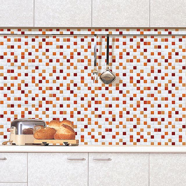 キッチン 壁紙 タイル のり付き タイル柄 壁紙 シール はがせる壁紙 リメイクシート 北欧 クロス 補修 防水