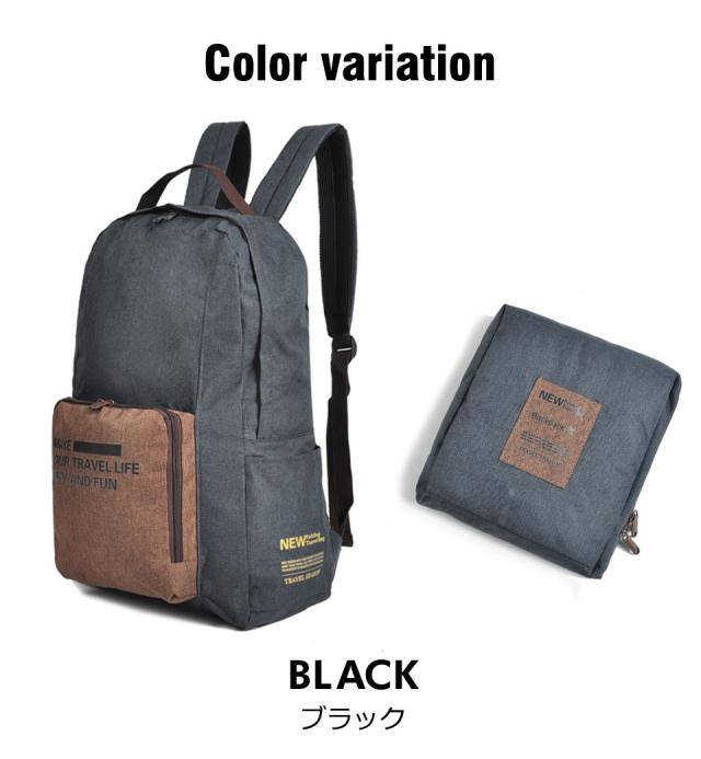 リュックサック メンズ レディース 軽量 折りたたみ リュック 通勤 通学 背面ポケット キャリーオンバッグ