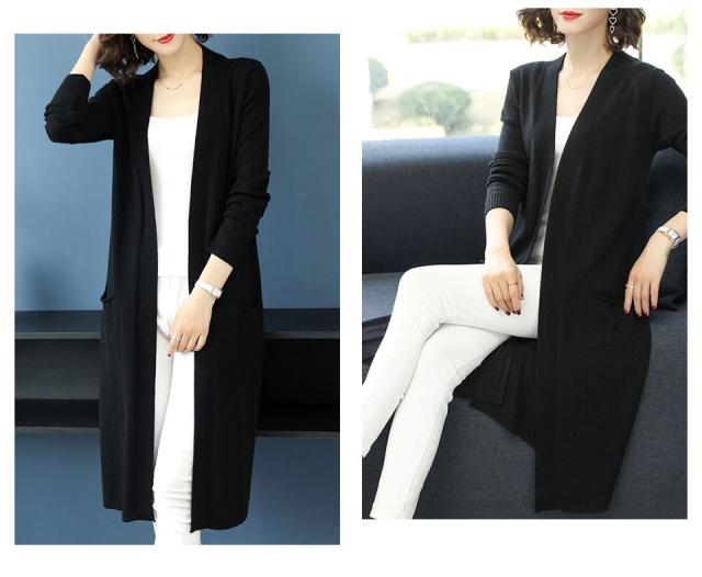 ロングカーディガン カーディガン レディース 秋冬 ロング丈 ミドル丈 トップス 秋冬ロングカーディガン