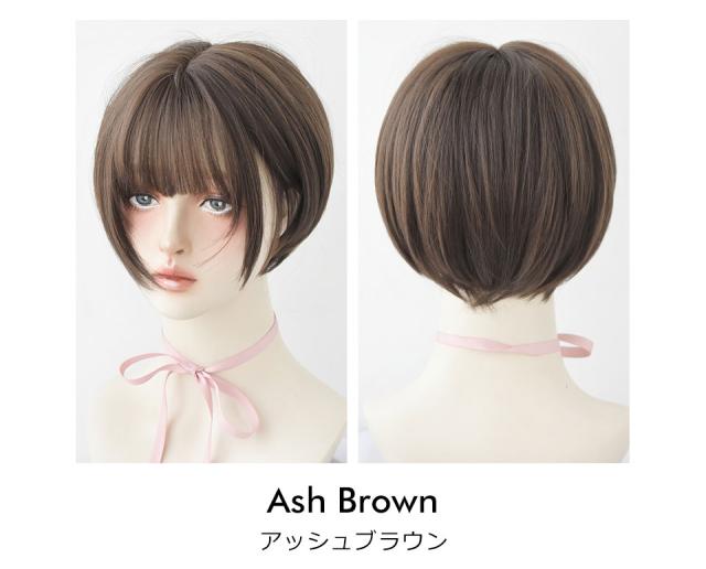 ウィッグ ショート ボブ フルウィッグ レディース ショートヘア マットヘア メッシュ ウイッグ ショートボブ かつら 女性