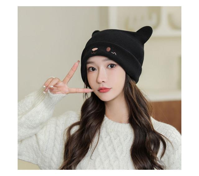 ニット帽 猫耳 耳付き 帽子 ねこ耳 ニット ニット帽子 レディース ニットキャップ
