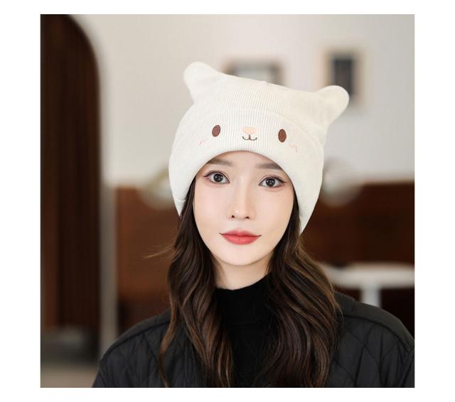 ニット帽 猫耳 耳付き 帽子 ねこ耳 ニット ニット帽子 レディース ニットキャップ