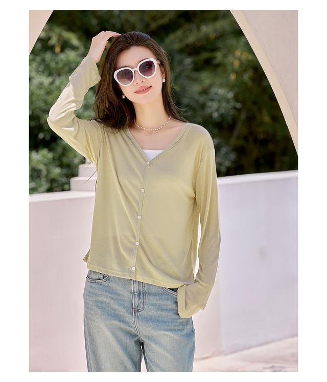 サマー カーディガン 長袖 薄手 サマーニット レディース 春夏カーディガン