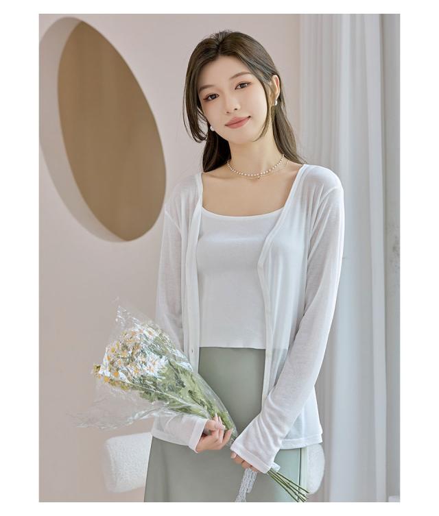 サマー カーディガン 長袖 薄手 サマーニット レディース 春夏カーディガン