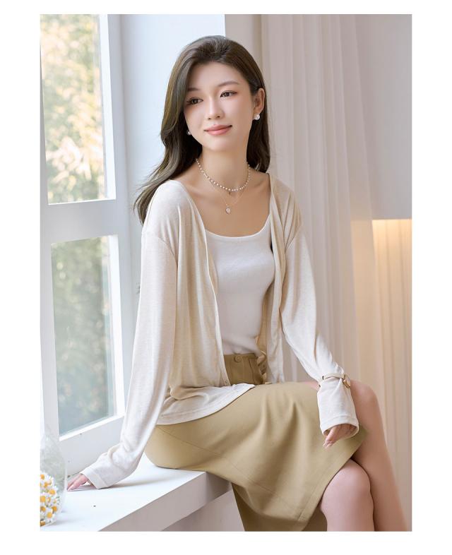 サマー カーディガン 長袖 薄手 サマーニット レディース 春夏カーディガン