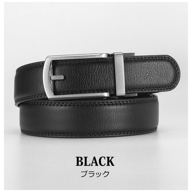 ベルト メンズ 穴あけ不要 本革 穴なし ビジネス カジュアル レザーベルト 大きいサイズ