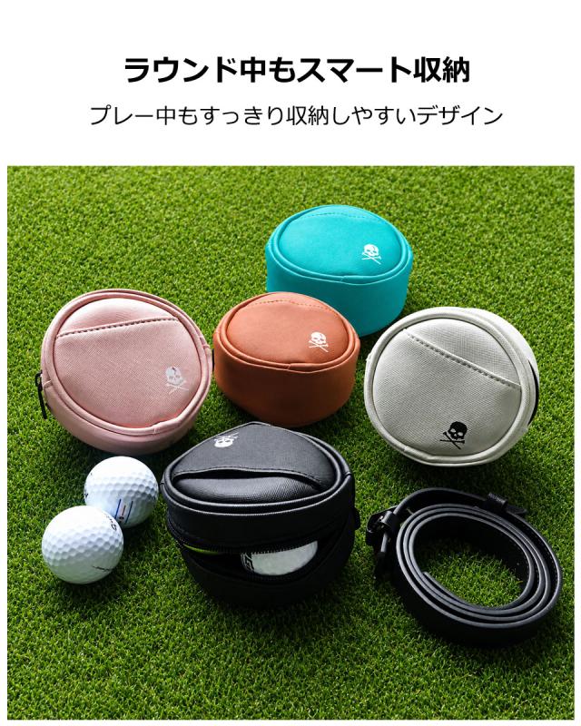 ゴルフポーチ ベルト付き ゴルフウエストポーチレディース PUレザー ゴルフボールケース ゴルフボール ケース ウエストポーチ
