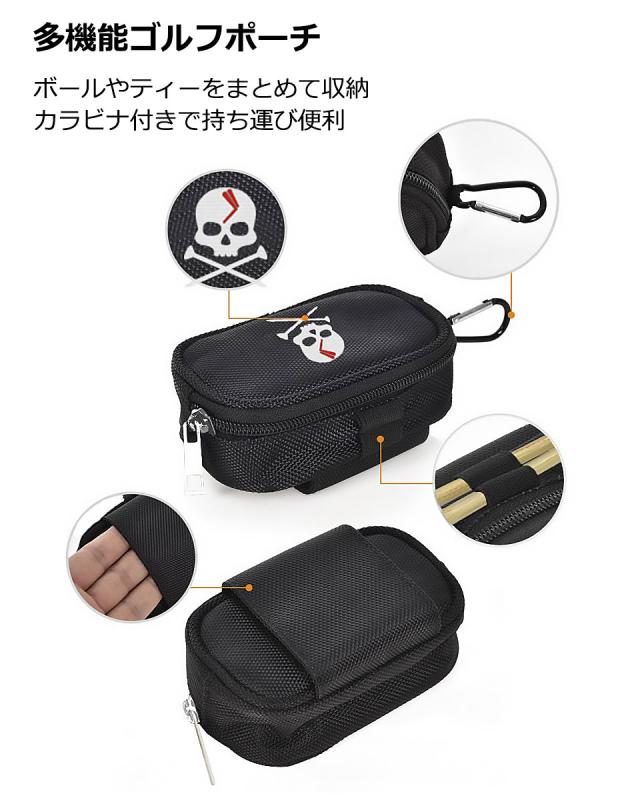 ゴルフポーチ ベルト付き ゴルフウエストポーチレディース PUレザー ゴルフボールケース ゴルフボール ケース ウエストポーチ