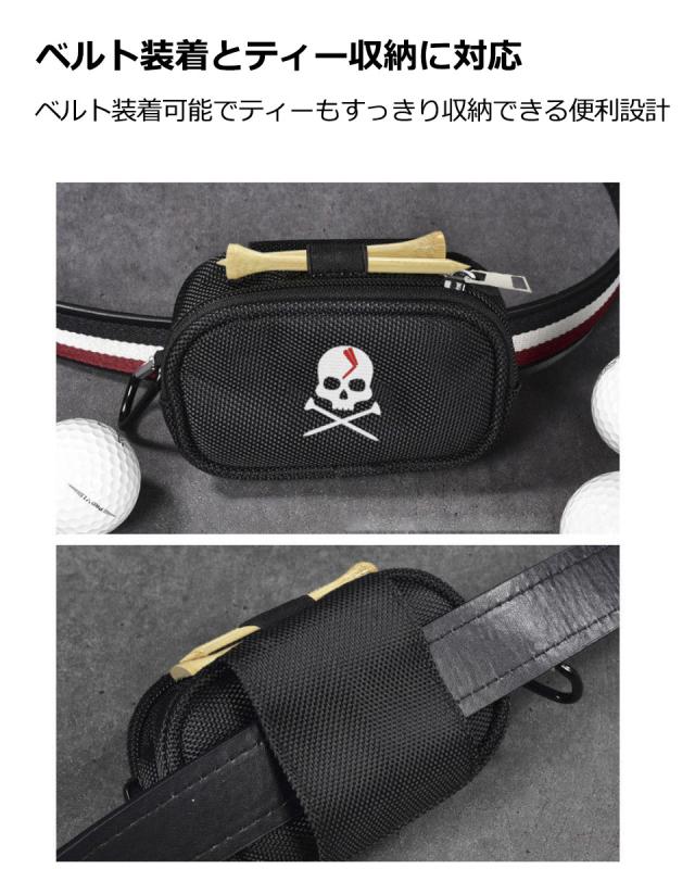 ゴルフポーチ ベルト付き ゴルフウエストポーチレディース PUレザー ゴルフボールケース ゴルフボール ケース ウエストポーチ