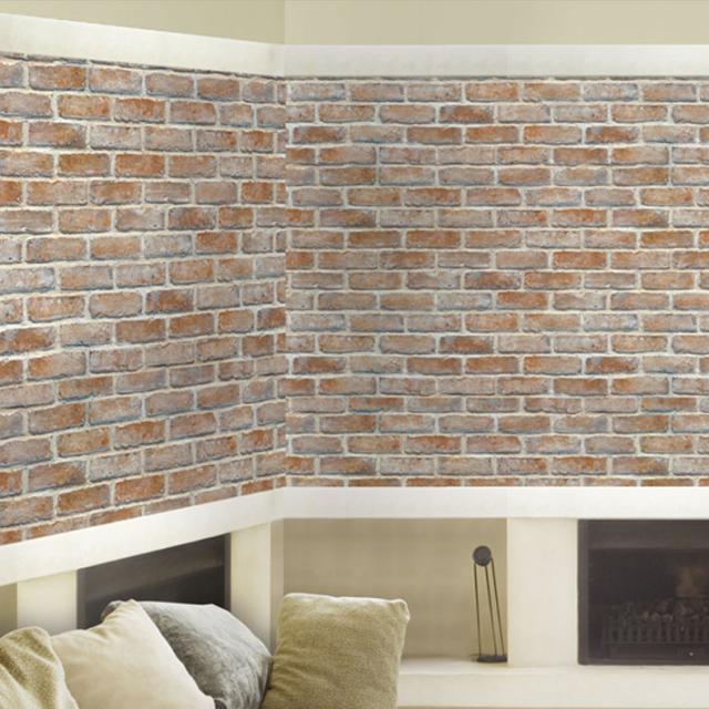 壁紙 レンガ 壁紙 シール はがせる壁紙 リメイクシート のり付き 北欧 クロス 補修 防水