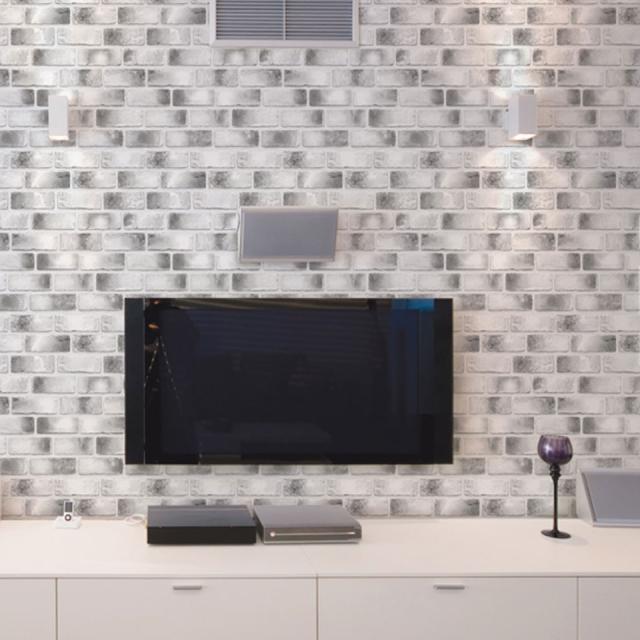 壁紙 レンガ 壁紙 シール はがせる壁紙 リメイクシート のり付き 北欧 クロス 補修 防水