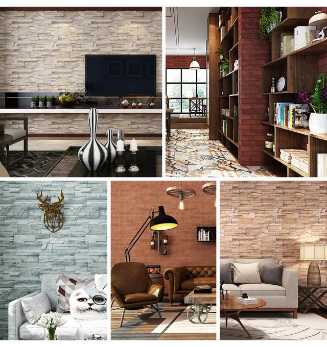 壁紙 レンガ 壁紙 シール はがせる壁紙 リメイクシート のり付き 北欧 クロス 補修 防水