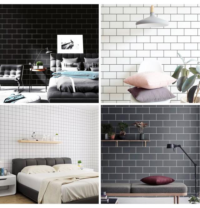 キッチン 壁紙 タイル のり付き タイル柄 壁紙 シール はがせる壁紙 リメイクシート 北欧 クロス 補修 防水