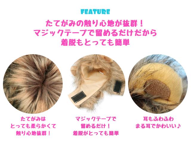 ねこ 被り物 コスプレ かわいい ライオン 小型犬