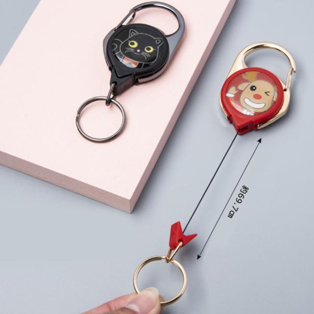 リール キーホルダー かわいい キャラクター ミニ リール キーホルダー リール付き キーホルダー