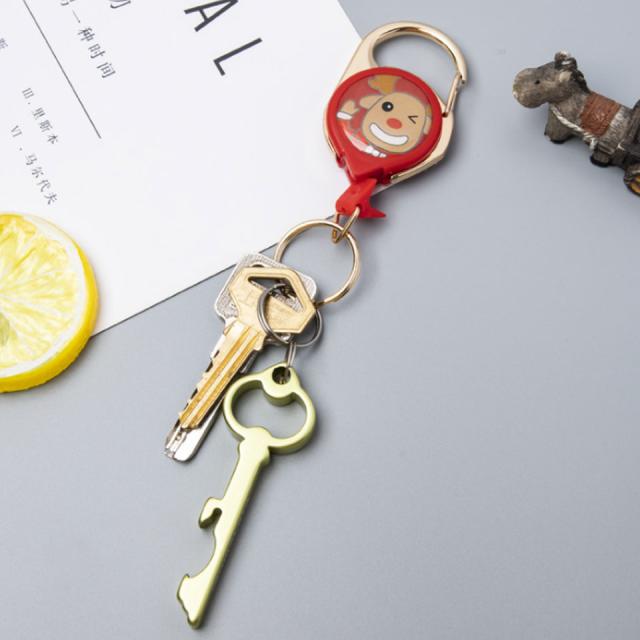 リール キーホルダー かわいい キャラクター ミニ リール キーホルダー リール付き キーホルダー