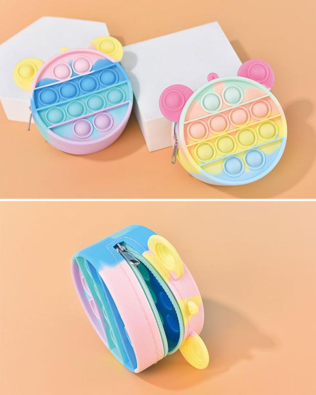 プッシュポップ ポップイット ストレス解消グッズ プッシュ ポップ バブル プッシュポップバブル 小銭入れ 財布 コインケース ポーチ