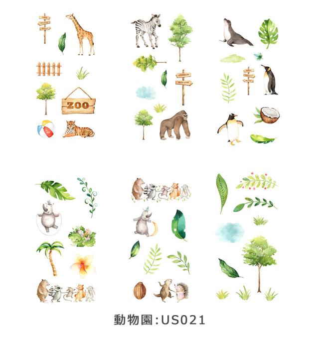 ミニシール かわいい おしゃれ 半透明 6枚セット