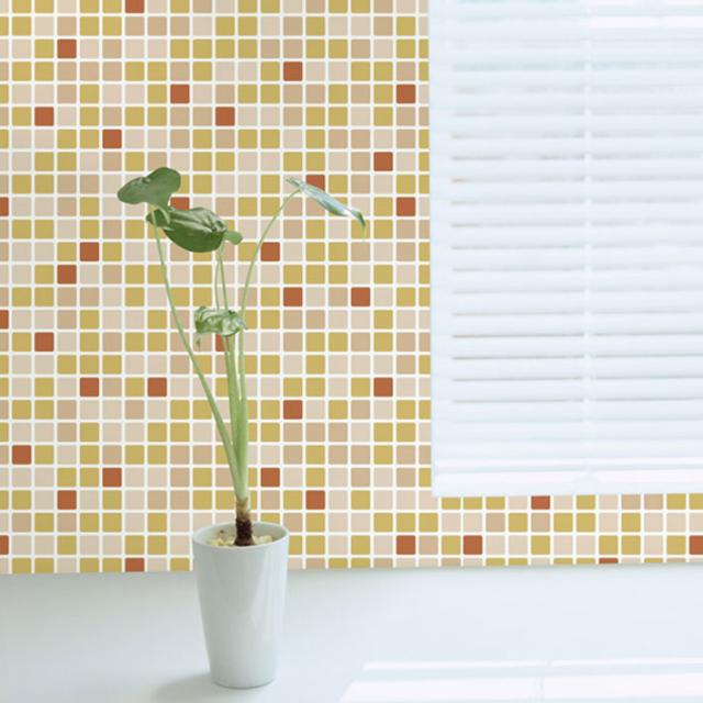 キッチン 壁紙 タイル のり付き タイル柄 壁紙 シール はがせる壁紙 リメイクシート 北欧 クロス 補修 防水