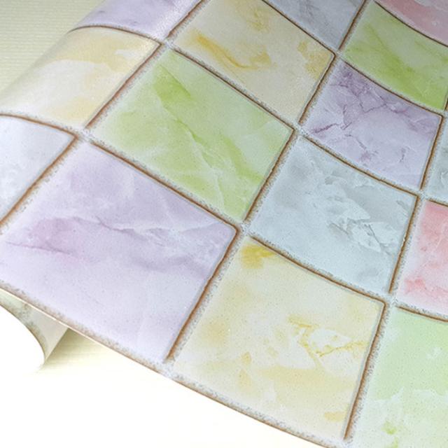 キッチン 壁紙 タイル のり付き タイル柄 壁紙 シール はがせる壁紙 リメイクシート 北欧 クロス 補修 防水