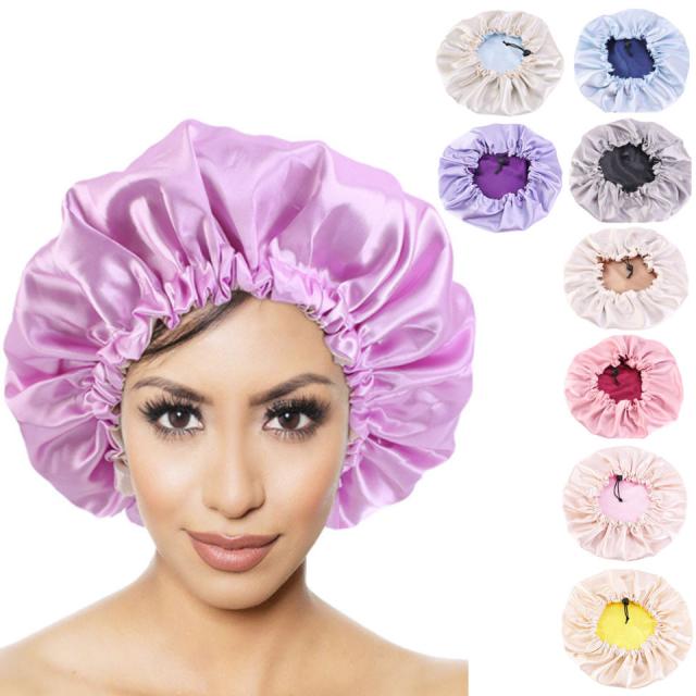 ナイトキャップ ロングヘア ヘアキャップ ルームキャップ ルームウエア ルームウェア ロング セミロング ヘアケア