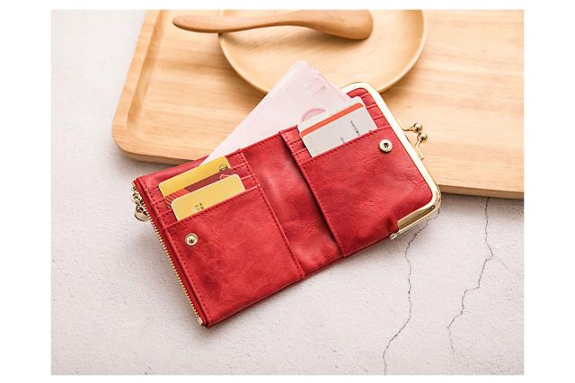 財布 レディース 二つ折り がま口 小さい レディース財布 二つ折 ミニ財布 かわいい がま口財布 2つ折りがま口財布