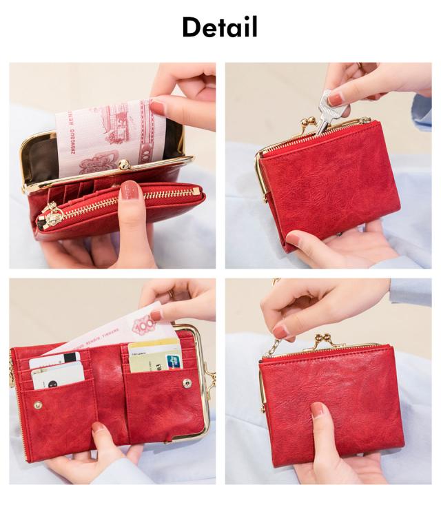 財布 レディース 二つ折り がま口 小さい レディース財布 二つ折 ミニ財布 かわいい がま口財布 2つ折りがま口財布