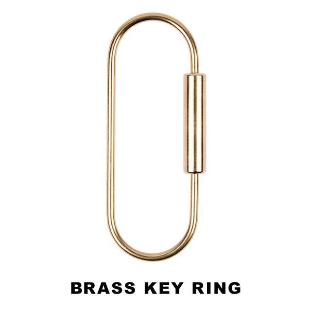 ネジカラビナ カラビナキーホルダー 真鍮 キーリング ネジロック カラビナキーリング ネジ式 ロックチャーム