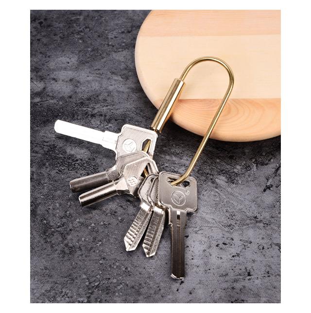 ネジカラビナ カラビナキーホルダー 真鍮 キーリング ネジロック カラビナキーリング ネジ式 ロックチャーム