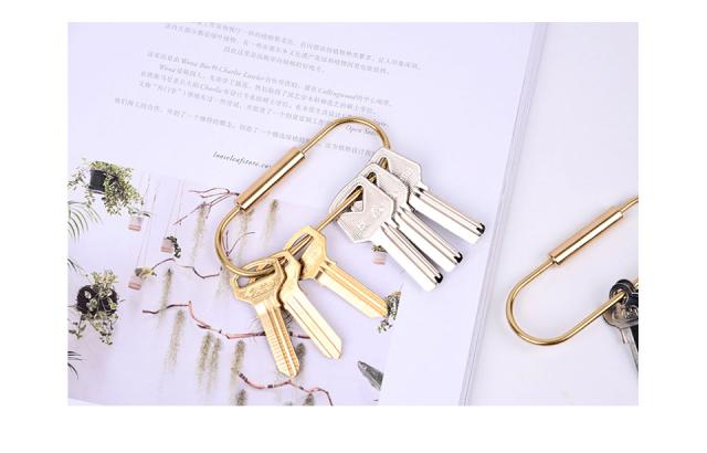 ネジカラビナ カラビナキーホルダー 真鍮 キーリング ネジロック カラビナキーリング ネジ式 ロックチャーム