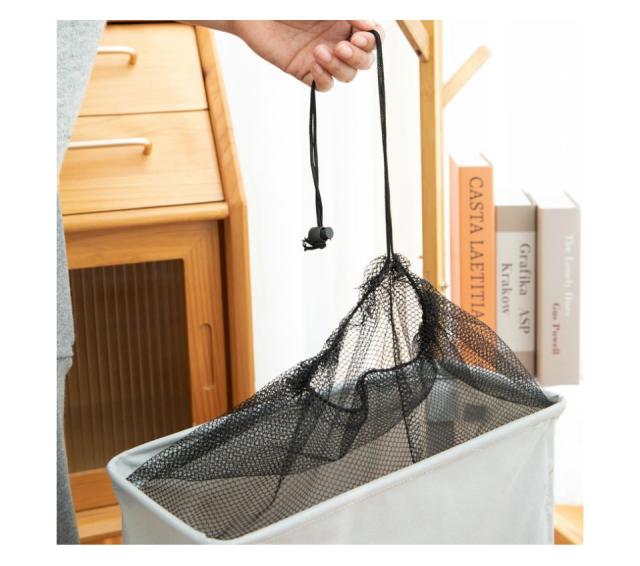 ランドリーバスケット キャスター スリム メッシュふた付き ランドリーボックス ランドリーバッグ ランドリーボックス