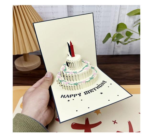 バースデーカード 立体 飛び出す おしゃれ グリーティングカード 誕生日カード 大人 子供