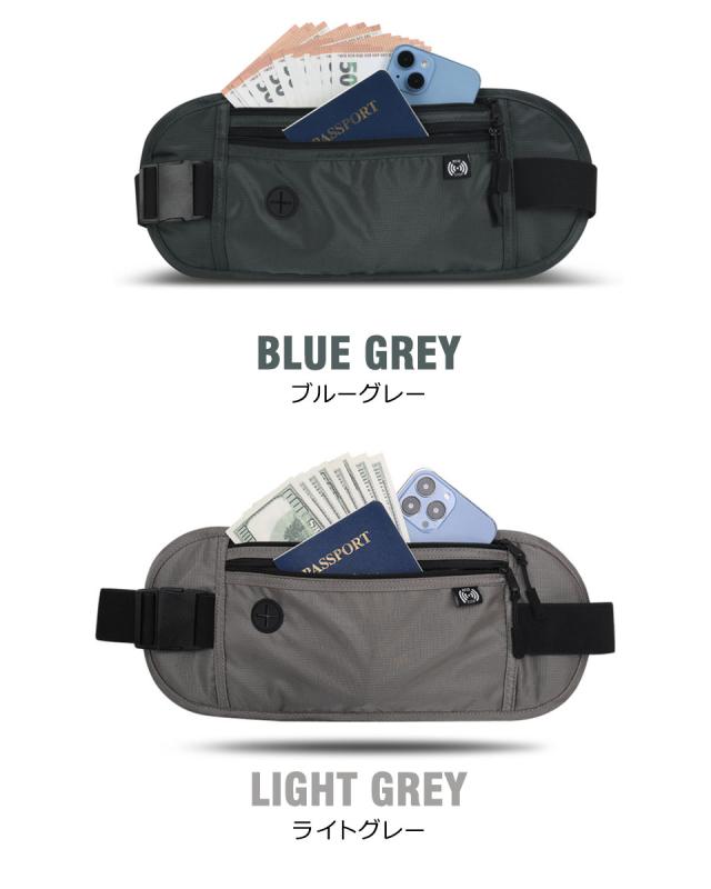 セキュリティポーチ スキミング防止 薄型 女性 ウエストポーチ ボディバッグ