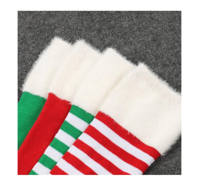 クリスマスソックス ボーダー ニーハイ サイハイ ソックス タイツ ガーター ロング靴下 しましま クリスマス サンタクロース ハロウィン