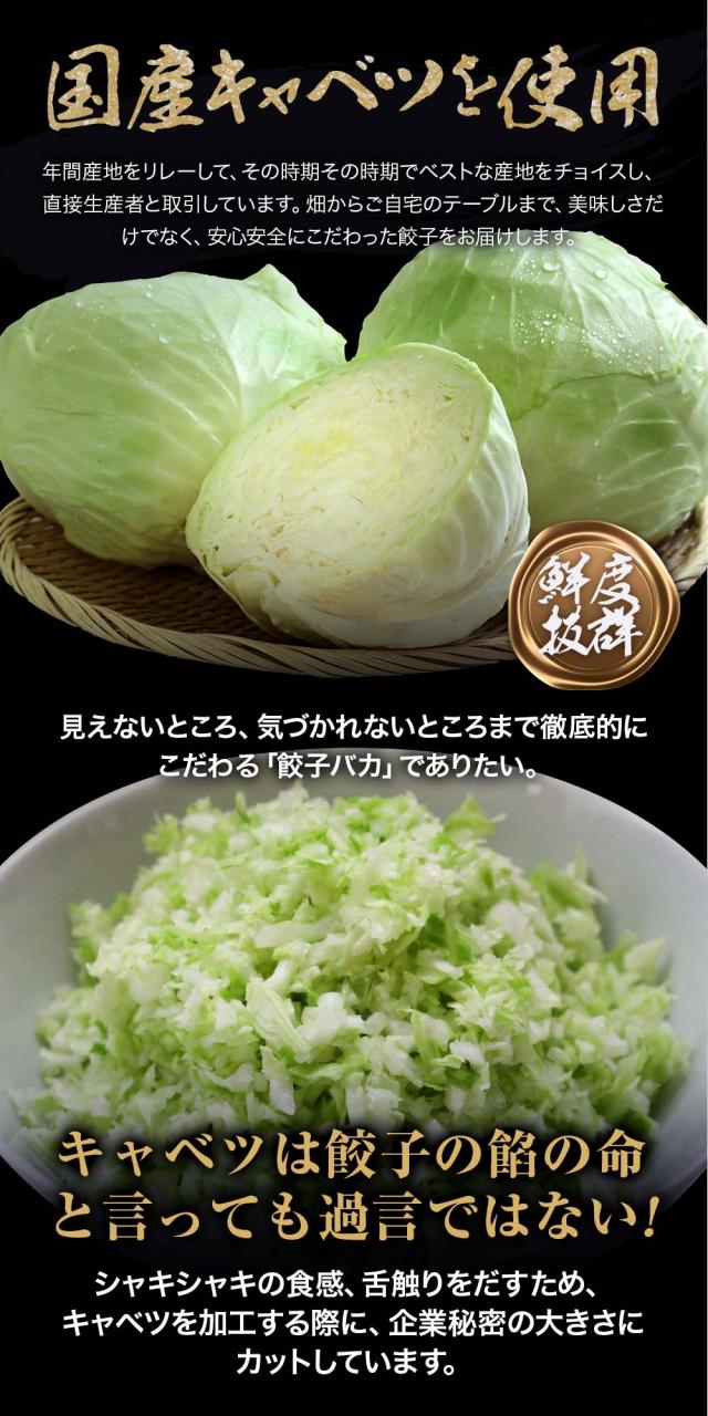国産キャベツを使用。