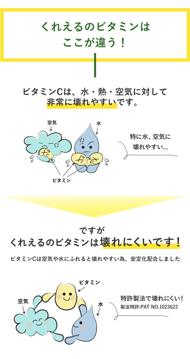 ミネラル ビタミン サプリ 栄養 ビタミンc 持続型