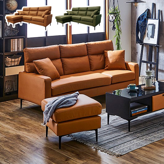 【韓国インテリア】キャメル 3人掛けソファ　値下げ！ 7a-plfcsofa3p.jpg