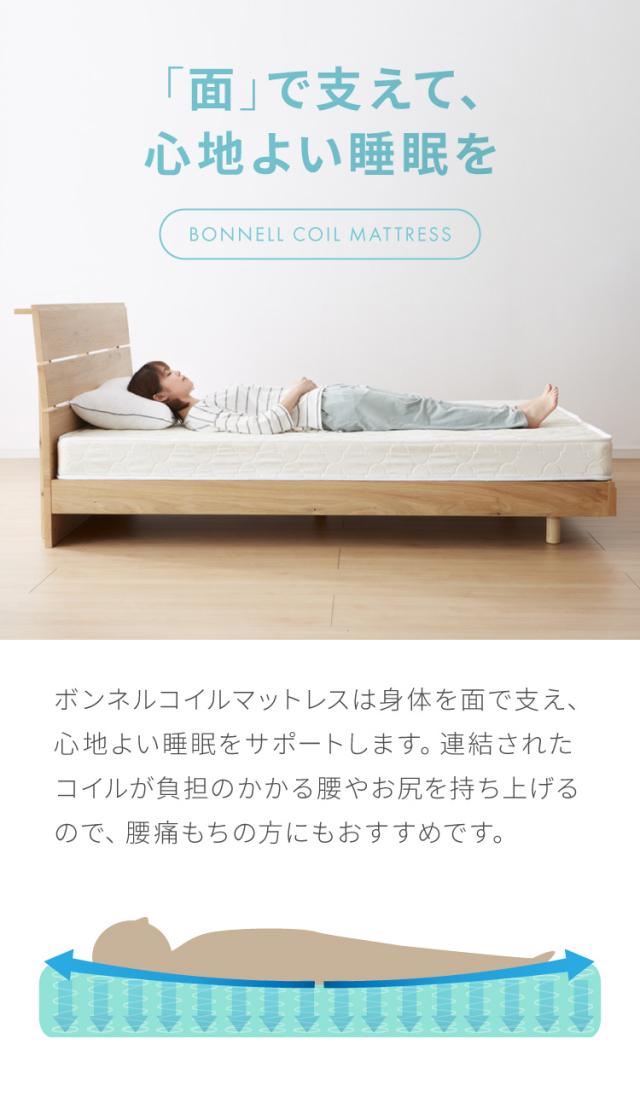 ボンネルコイル マットレス シングル 厚さ14cm 圧縮梱包 ホワイト 通気