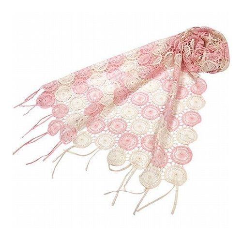 YUMEZAIKU さくら初め 桜染 エンブロイスカーフアリウム 30×167cm+房10cm B1007515(代引不可)【送料無料】